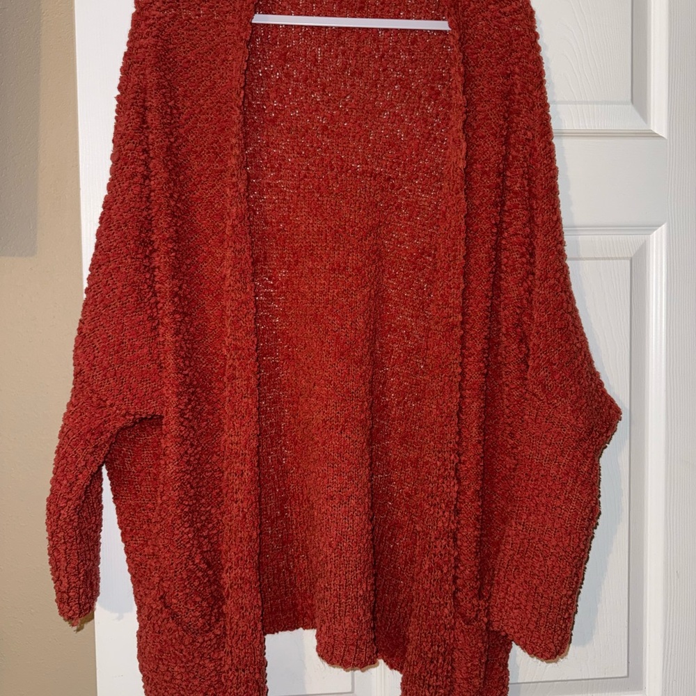 Umgee Textured Red Cardigan